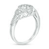 Thumbnail Image 2 of 1/3 CT. T.W. Baguette and Round Composite Diamond Buckle Frame Ring is 10K White Gold