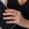 Thumbnail Image 3 of 1/3 CT. T.W. Baguette and Round Composite Diamond Buckle Frame Ring is 10K White Gold