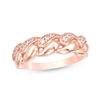 Thumbnail Image 0 of 1/6 CT. T.W. Diamond Wide Chain Link Ring in 10K Rose Gold