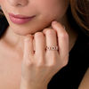 Thumbnail Image 2 of 1/5 CT. T.W. Diamond Alternating Square Link Ring in 10K Rose Gold