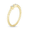 Thumbnail Image 1 of 1/20 CT. T.W. Diamond Bow Beaded Shank Ring in 10K Gold