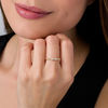 Thumbnail Image 2 of 1/20 CT. T.W. Diamond Bow Beaded Shank Ring in 10K Gold