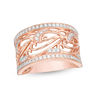 Thumbnail Image 1 of 1/3 CT. T.W. Diamond Scroll Ring in 10K Rose Gold