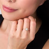 Thumbnail Image 3 of 1/5 CT. T.W. Diamond Sunburst Beaded Shank Ring in 10K Two-Tone Gold