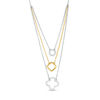 Thumbnail Image 1 of 1/4 CT. T.W. Diamond Geometric Multi-Strand Necklace in 10K Two-Tone Gold - 20"