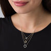 Thumbnail Image 2 of 1/4 CT. T.W. Diamond Geometric Multi-Strand Necklace in 10K Two-Tone Gold - 20"