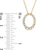 Thumbnail Image 3 of 1/4 CT. T.W. Diamond Oval Outline Pendant in 10K Gold