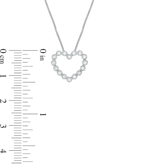 1/4 CT. T.w. Diamond Bubbly Heart Pendant in 10K White Gold