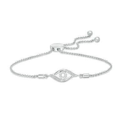available in 3 colors Dainty evil eye bracelet Cubic Zirconia evil eye bracelet Eye shaped eye Sterling Silver Evil eye bracelet