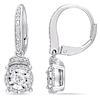 Thumbnail Image 1 of 1/3 CT. T.W. Diamond Frame Drop Earrings in Sterling Silver