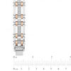 Thumbnail Image 3 of Men's 3/4 CT. T.W. Diamond Triple Row Link Bracelet in Two-Tone Stainless Steel - 8.5"