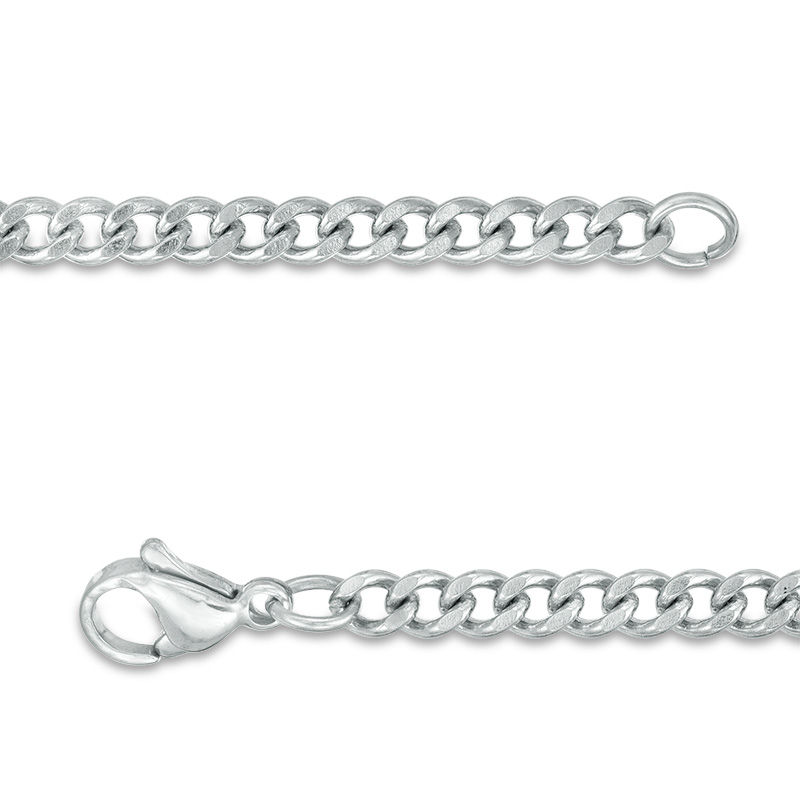 Men's Diamond Accent Dog Tag Pendant in Two-Tone Stainless Steel - 24"