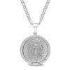 Thumbnail Image 0 of Men's Jesus Medallion Pendant in Stainless Steel - 24"