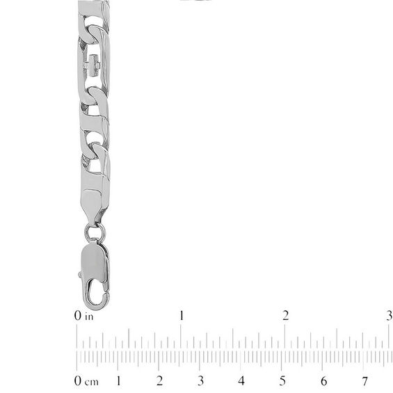 Men's Curb with Cross Chain Necklace in Stainless Steel - 24"
