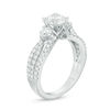 Thumbnail Image 1 of 1-5/8 CT. T.W. Diamond Past Present Future® Multi-Row Engagement Ring in 14K White Gold