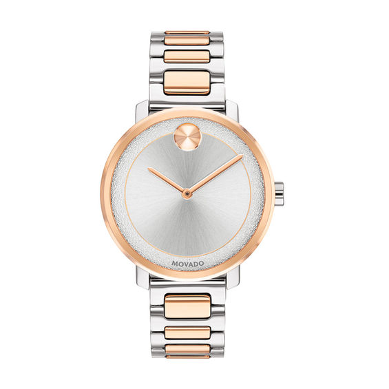 Ladies' Movado BoldÂ® Sugar Two-Tone IP Watch with Silver-Tone Dial (Model: 3600504)