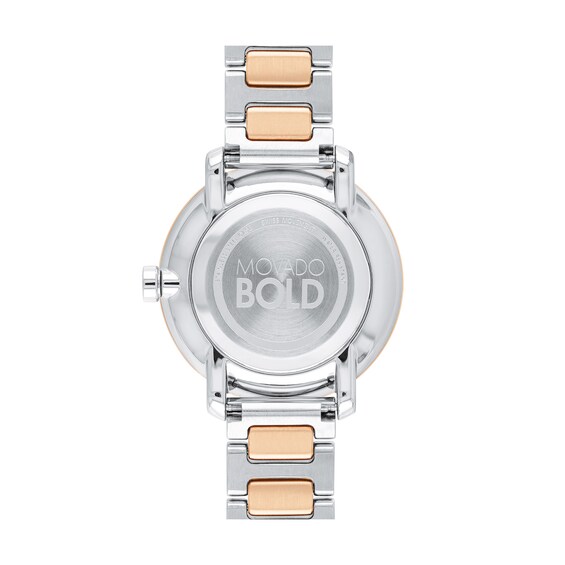 Ladies' Movado BoldÂ® Sugar Two-Tone IP Watch with Silver-Tone Dial (Model: 3600504)