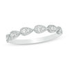 Thumbnail Image 1 of 1/8 CT. T.W. Diamond Teardrop Vintage-Style Stackable Band in 10K White Gold