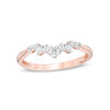 Thumbnail Image 1 of 1/4 CT. T.W. Diamond Contour Wedding Band in 14K Rose Gold
