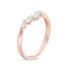 Thumbnail Image 2 of 1/4 CT. T.W. Diamond Contour Wedding Band in 14K Rose Gold