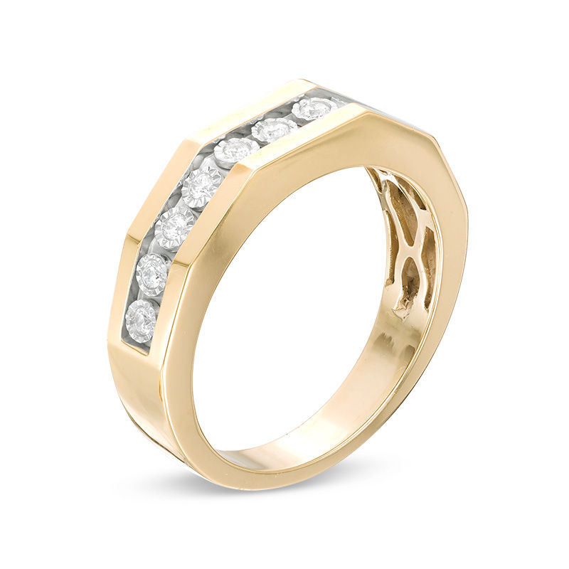 Main Image 2 of 1/10 CT. T.W. Diamond Wedding Band in 10K Gold