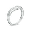 Thumbnail Image 2 of 1/3 CT. T.W. Diamond Crown Contour Wedding Band in 14K White Gold