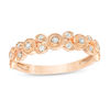 Thumbnail Image 1 of 1/10 CT. T.W. Diamond Flower Vintage-Style Stackable Band in 10K Rose Gold