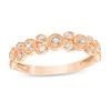 Thumbnail Image 0 of 1/10 CT. T.W. Diamond Flower Vintage-Style Stackable Band in 10K Rose Gold