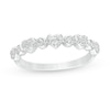 Thumbnail Image 1 of 1/5 CT. T.W. Diamond Alternating Heart and Circle Stackable Band in 10K White Gold