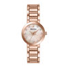 Thumbnail Image 1 of Ladies' Bulova Modern Diamond Accent Rose-Tone IP Watch with Mother-of-Pearl Dial (Model: 97P132)