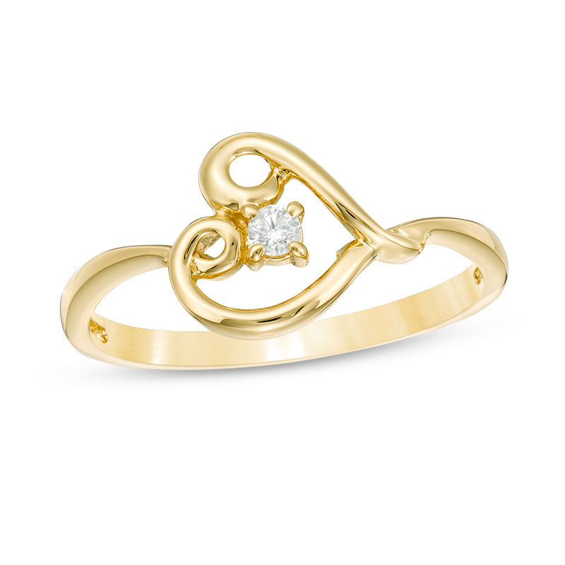 sideways heart ring