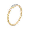 Thumbnail Image 1 of 1/15 CT. T.W. Composite Diamond Rectangle Beaded Stackable Band in 10K Gold