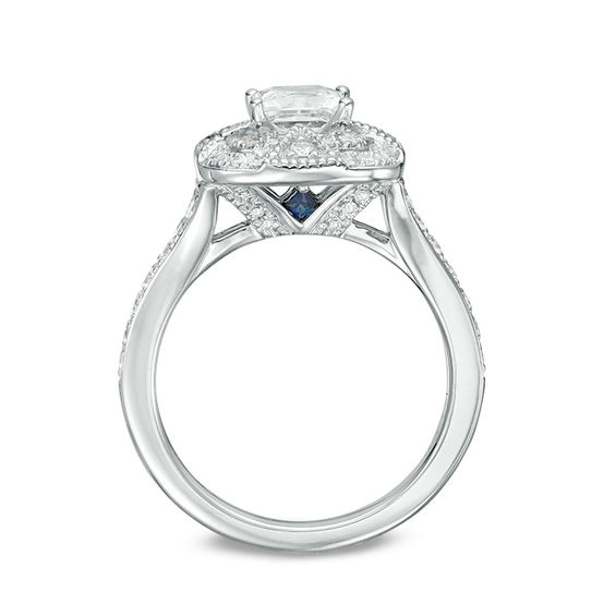 Vera Wang Love Heirloom Collection 1 CT. T.w. Princess-Cut Diamond Frame Engagement Ring 14K White Gold