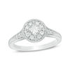 Thumbnail Image 1 of Vera Wang Love Heirloom Collection 1/2 CT. T.W. Princess-Cut Diamond Frame Engagement Ring in 14K White Gold