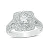 Thumbnail Image 1 of Vera Wang Love Heirloom Collection 1 CT. T.W. Diamond Flower Petal Frame Engagement Ring in 14K White Gold