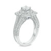 Thumbnail Image 2 of Vera Wang Love Heirloom Collection 1 CT. T.W. Diamond Flower Petal Frame Engagement Ring in 14K White Gold