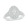 Thumbnail Image 1 of Vera Wang Love Heirloom Collection 5/8 CT. T.W. Oval Diamond Double Frame Engagement Ring in 14K White Gold