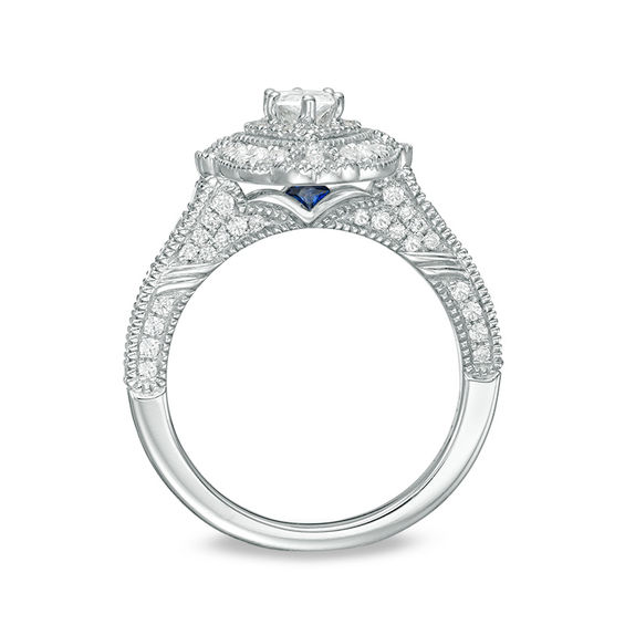 Vera Wang Love Heirloom Collection 1-1/3 CT. T.w. Marquise Diamond Frame Engagement Ring in 14K White Gold