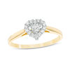 Thumbnail Image 0 of 1/5 CT. T.W. Diamond Heart Frame Promise Ring in 10K Gold