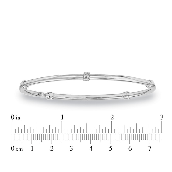 4.25mm Station Slip-On Bangle in Sterling Silver