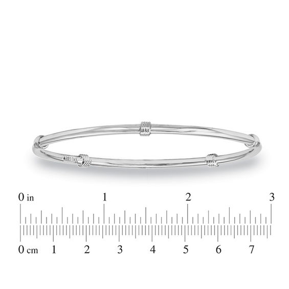 4.25mm Station Slip-On Bangle in Sterling Silver