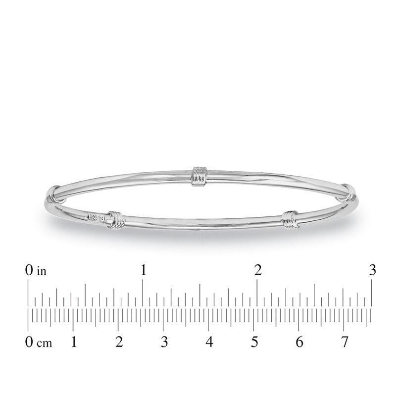 4.25mm Station Slip-On Bangle in Sterling Silver