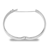 Thumbnail Image 2 of 12.0mm Diamond-Cut Pattern Bangle in Sterling Silver with Safety Chain