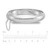 Thumbnail Image 3 of 12.0mm Diamond-Cut Pattern Bangle in Sterling Silver with Safety Chain