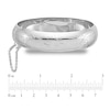 Thumbnail Image 3 of 15.0mm Diamond-Cut Pattern Bangle in Sterling Silver with Safety Chain