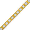 Thumbnail Image 0 of 1 CT. T.W. Diamond Vintage-Style Tennis Bracelet in Sterling Silver with 14K Gold Plate - 7.25"