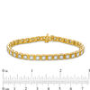 Thumbnail Image 2 of 1 CT. T.W. Diamond Vintage-Style Tennis Bracelet in Sterling Silver with 14K Gold Plate - 7.25"
