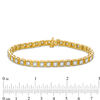 Thumbnail Image 3 of 1 CT. T.W. Diamond Vintage-Style Tennis Bracelet in Sterling Silver with 14K Gold Plate - 7.25"