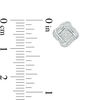 Thumbnail Image 2 of 1/20 CT. T.W. Diamond Square Knot Stud Earrings in Sterling Silver