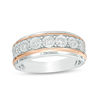 Thumbnail Image 0 of Men's 1/4 CT. T.W. Diamond Seven Stone Wedding Band in 10K Two-Tone Gold